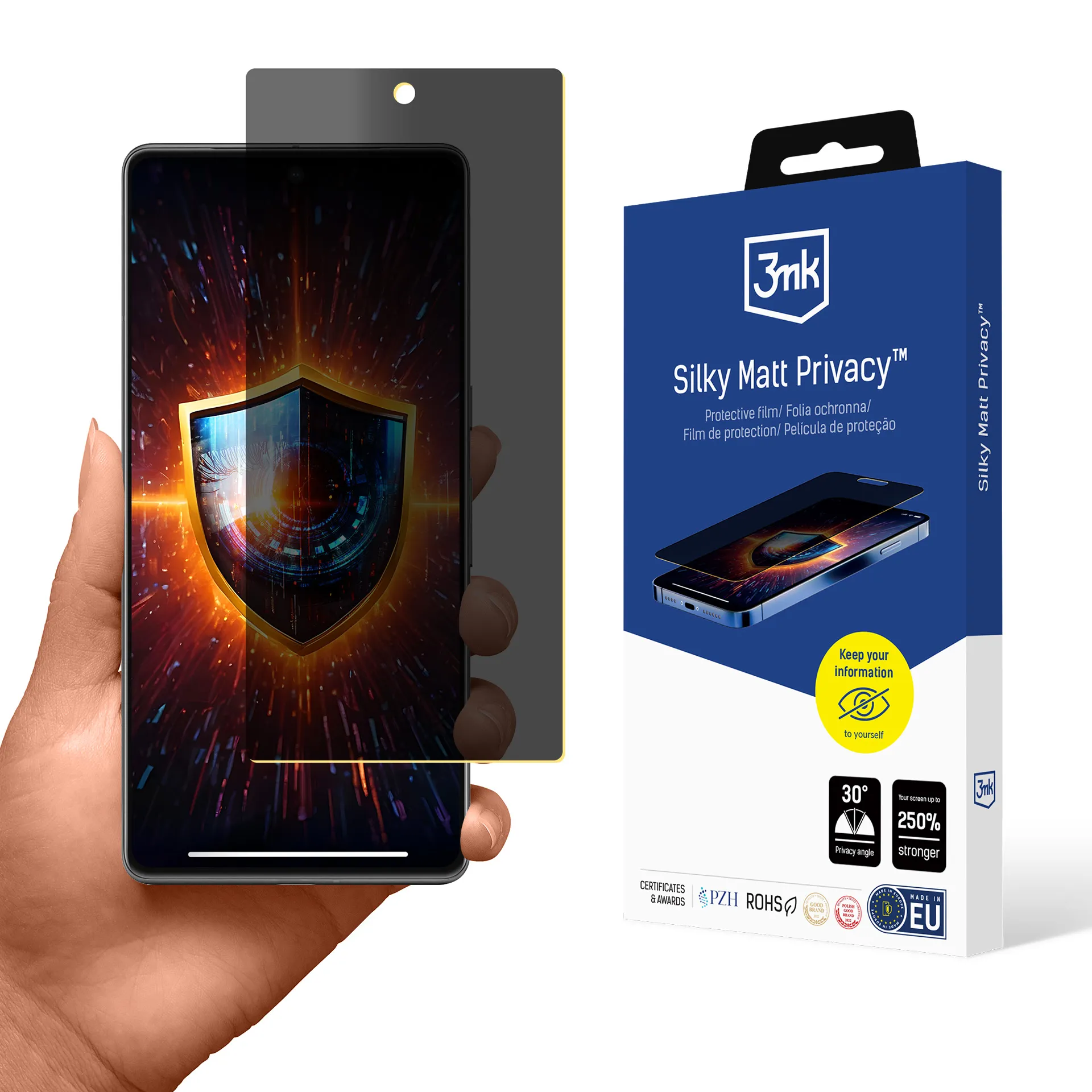 Film anti-espion pour Google Pixel 7A 5G - 3mk Silky Matt Privacy